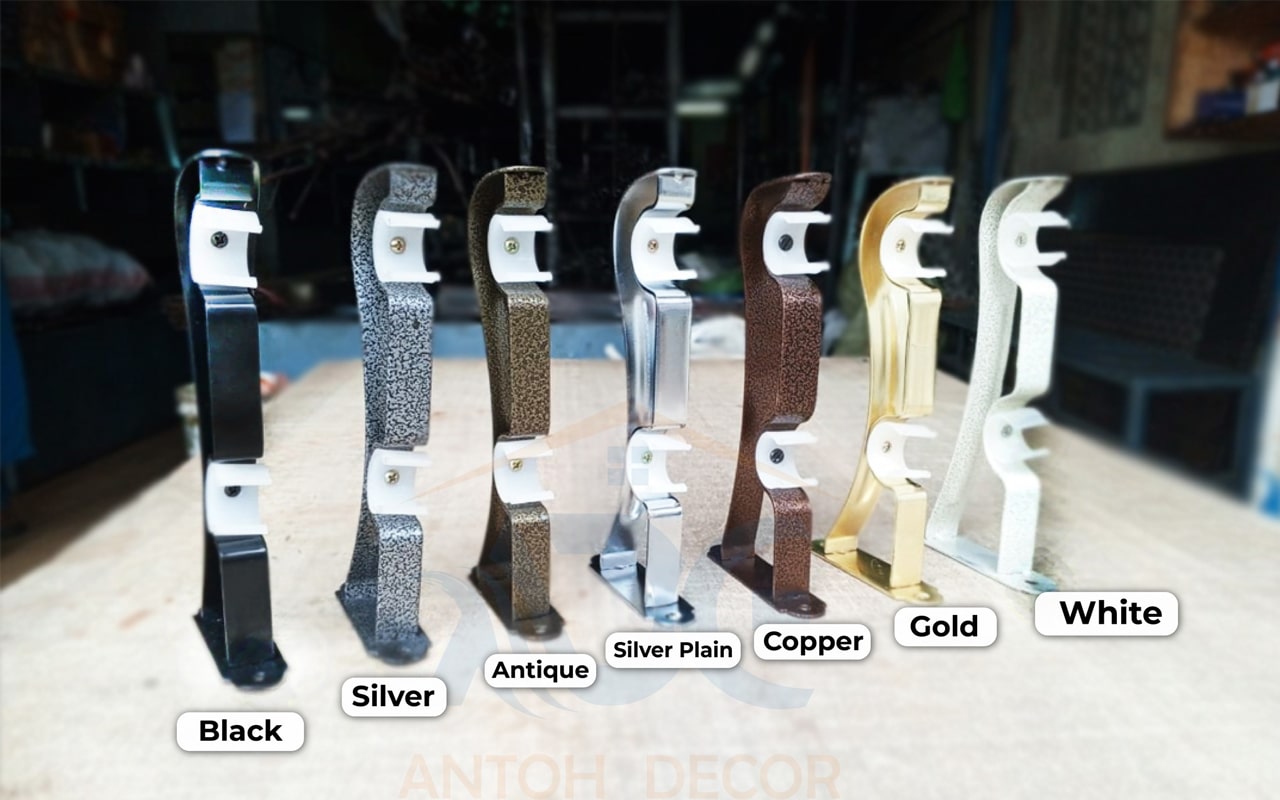 Luxury curtain rods in living room